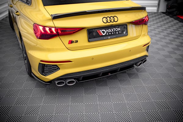 Maxton Central Rear Splitter For Audi S3 Sedan 8Y - Gloss Black