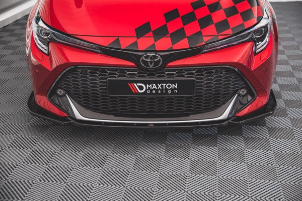 Maxton Front Splitter Toyota Corolla Gr Sport Hatchback Xii - Gloss Black