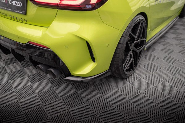 Maxton Rear Side Splitters V.5 For BMW 1 F40 M-Pack/ M135I - Gloss Black
