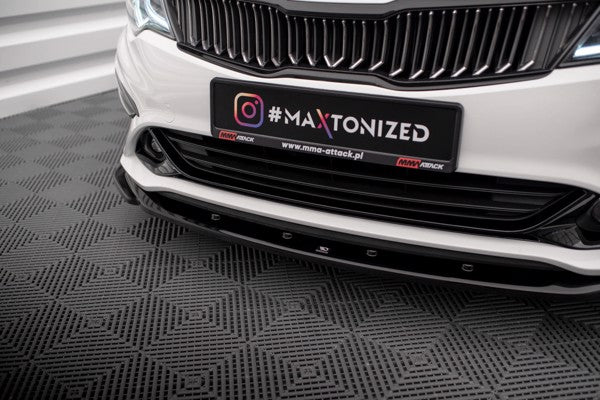 Maxton Front Splitter V.2 Kia Optima Mk4 Facelift - Gloss Black