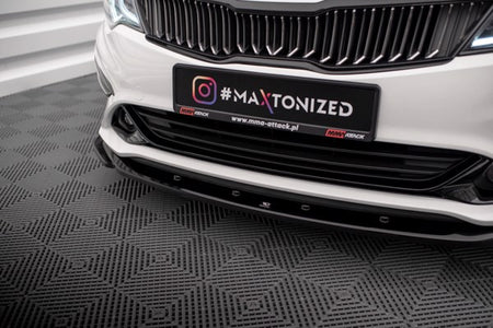 Maxton Front Splitter V.2 Kia Optima Mk4 Facelift - Gloss Black