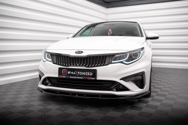 Maxton Front Splitter V.2 Kia Optima Mk4 Facelift - Gloss Black