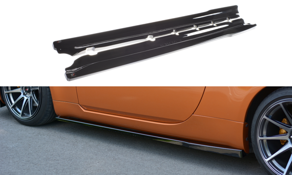 Maxton Side Skirts Diffusers Nissan 350Z - Gloss Black