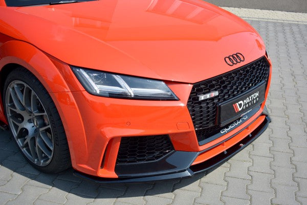 Maxton Front Splitter V.2 Audi TT RS 8S - Gloss Black