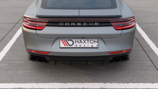 Maxton Rear Valance Porsche Panamera Turbo 971 - Gloss Black