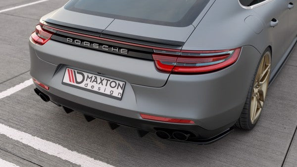 Maxton Rear Valance Porsche Panamera Turbo 971 - Gloss Black