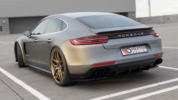 Maxton Rear Valance Porsche Panamera Turbo 971 - Gloss Black
