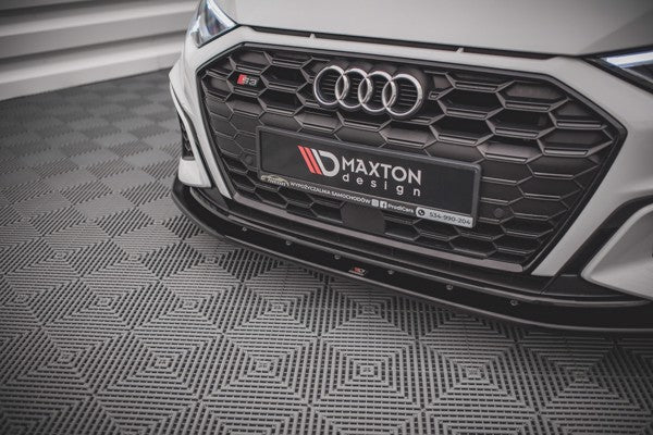 Maxton Front Splitter V.1 Audi S3 / A3 S-Line 8Y - Gloss Black