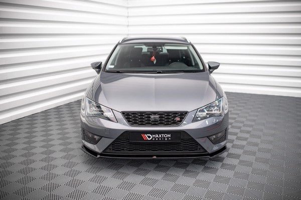 Maxton Front Splitter V.2 Seat Leon Fr / Cupra Mk3 - Gloss Black