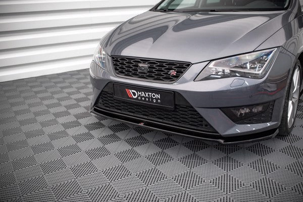 Maxton Front Splitter V.2 Seat Leon Fr / Cupra Mk3 - Gloss Black