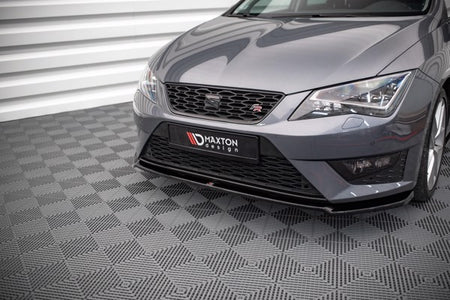 Maxton Front Splitter V.2 Seat Leon Fr / Cupra Mk3 - Gloss Black