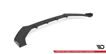 Maxton Street Pro Front Splitter V.1 + Flaps Volkswagen Golf R Mk7 - Black + Gloss Flaps    