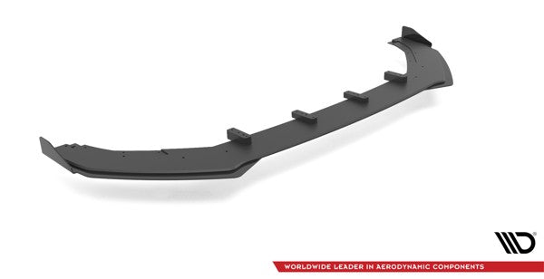 Maxton Street Pro Front Splitter V.1 + Flaps Volkswagen Golf R Mk7 - Black + Gloss Flaps    