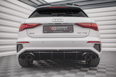Maxton Rear Valance + Exhaust Ends Imitation Audi A3 S-Line Sportback 8Y