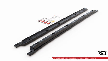Maxton Side Skirts Diffusers Volkswagen Tiguan Mk2 - Gloss Black