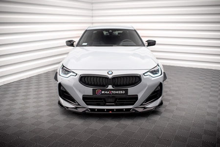 Maxton Front Splitter V.2 BMW 2 Coupe M-Pack / M240I G42 - Gloss Black