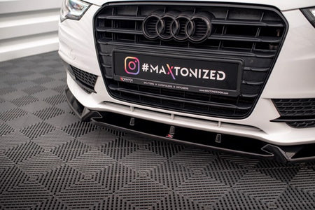 Maxton Front Splitter V.1 Audi A5 Coupe 8T Facelift - Gloss Black