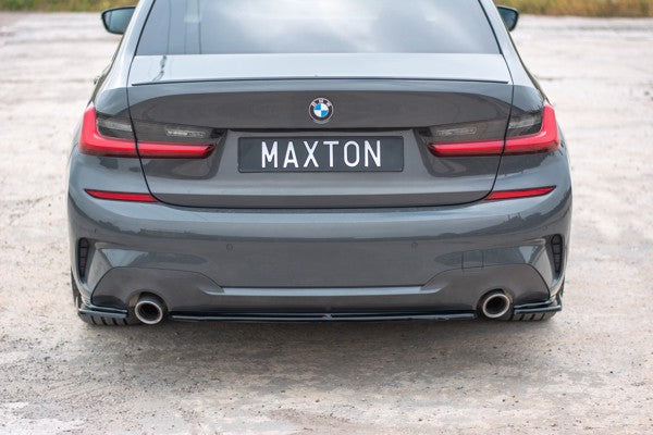 Maxton Central Rear Splitter For BMW 3 G20 M-Pack - Gloss Black