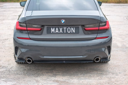 Maxton Central Rear Splitter For BMW 3 G20 M-Pack - Gloss Black