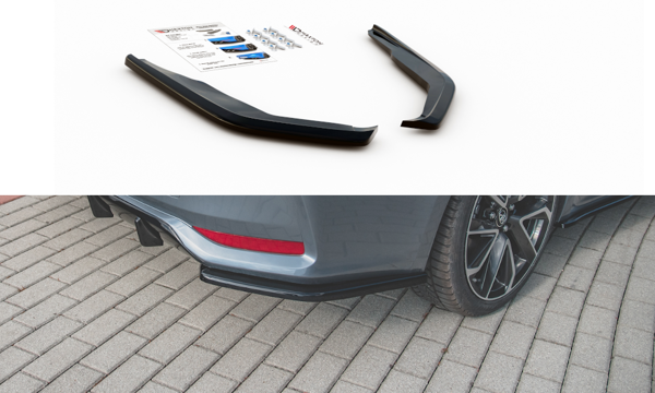 Maxton Rear Side Splitters Toyota Corolla Xii Sedan - Gloss Black