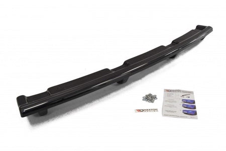 Maxton Central Rear Splitter For BMW 4 F32 M-Pack (With Vertical Bars) - Gloss Black