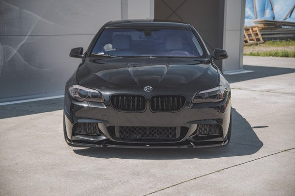 Maxton Front Splitter V.3 For BMW 5 F10/F11 M-Pack - Gloss Black
