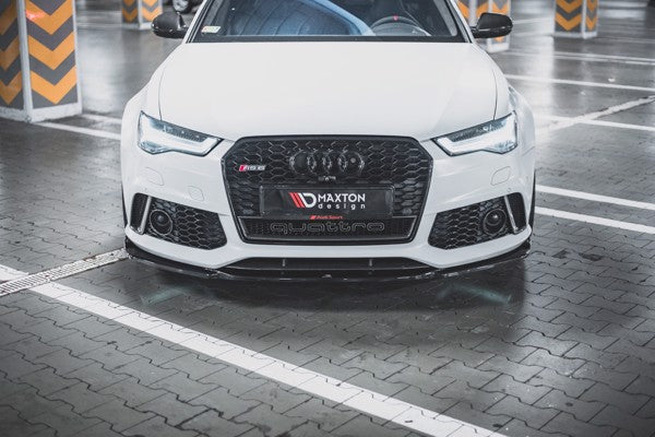 Maxton Front Splitter V.3 Audi RS6 C7 - Gloss Black