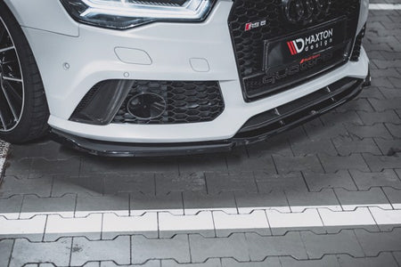 Maxton Front Splitter V.3 Audi RS6 C7 - Gloss Black