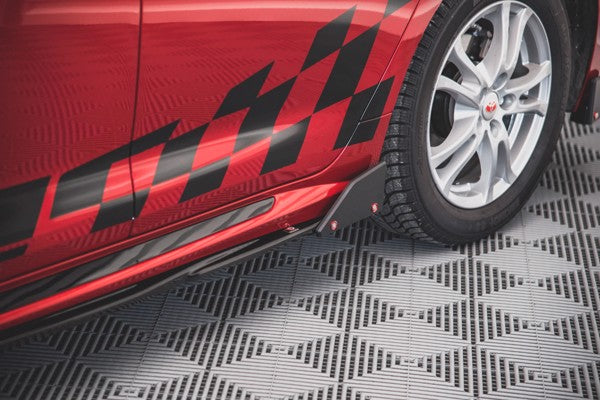 Maxton Side Skirts Diffusers V.1 + Flaps Toyota Corolla Gr Sport Hatchback Xii - Gloss Black