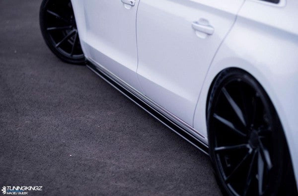 Maxton Side Skirts Diffusers Audi A8 D4 - Gloss Black