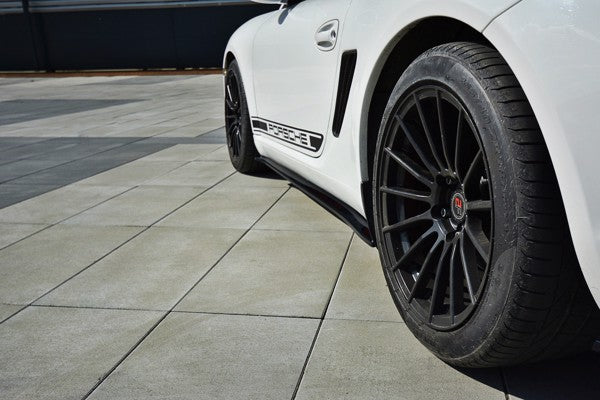 Maxton Side Skirts Diffusers Porsche Cayman S 987C  - Gloss Black
