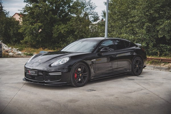 Maxton Side Skirts Diffusers V.2 Porsche Panamera Turbo 970 Facelift - Gloss Black