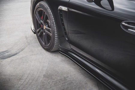 Maxton Side Skirts Diffusers V.2 Porsche Panamera Turbo 970 Facelift - Gloss Black