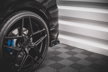 Maxton Rear Side Splitters + Flaps V.2 Volkswagen Golf R Mk8 - Gloss Black