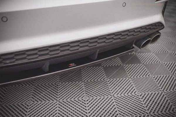 Maxton Central Rear Splitter For Audi S3 Sportback 8Y - Gloss Black