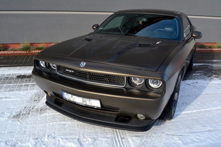 Maxton Front Splitter Dodge Challenger Mk3. Phase-I Srt8 Coupe - Gloss Black