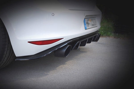 Maxton Rear Valance VW Golf Mk7 Gti Clubsport - Gloss Black