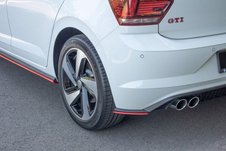 Maxton Rear Side Splitters VW Polo Mk6 Gti - Gloss Black