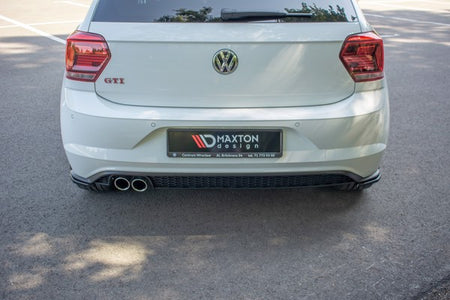 Maxton Rear Side Splitters VW Polo Mk6 Gti - Gloss Black