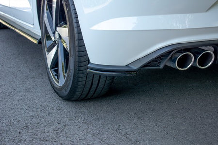 Maxton Rear Side Splitters VW Polo Mk6 Gti - Gloss Black