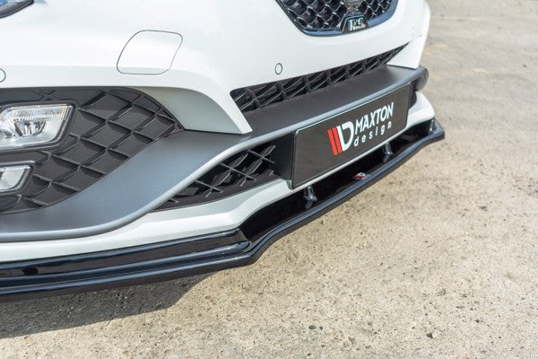 Maxton Front Splitter V.1 Renault Megane Iv RS - Gloss Black