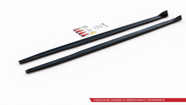 Maxton Side Skirts Diffusers Toyota Corolla Xii Touring Sports - Gloss Black