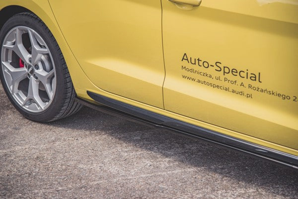 Maxton Side Skirts Diffusers Audi A1 S-Line Gb - Gloss Black