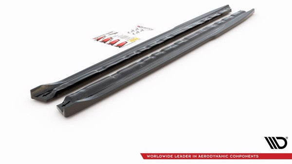 Maxton Side Skirts Diffusers Audi A1 S-Line Gb - Gloss Black