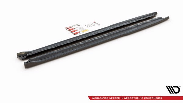 Maxton Side Skirts Diffusers Audi A1 S-Line Gb - Gloss Black