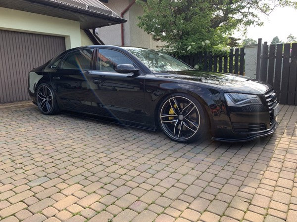 Maxton Side Skirts Diffusers Audi A8 Long D4 - Gloss Black