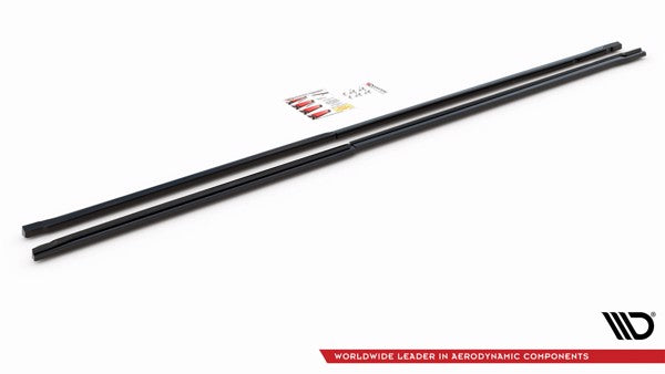 Maxton Side Skirts Diffusers Mercedes-Benz VIto Extra Long W447 Facelift - Gloss Black