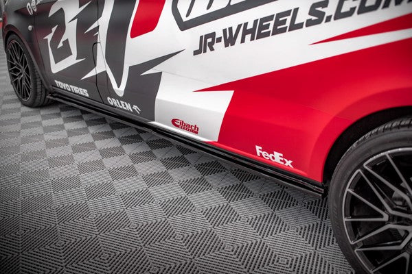 Maxton Side Skirts Diffusers Mercedes-Benz VIto Extra Long W447 Facelift - Gloss Black