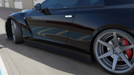 Maxton Side Skirts Diffusers Nissan Gt-R Preface Coupe (R35-Series)  - Gloss Black