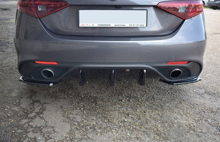 Maxton Rear Side Splitters Alfa Romeo Giulia Veloce  - Gloss Black